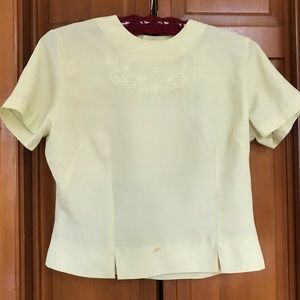 Vintage Judy Bond pale green blouse